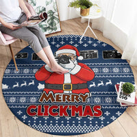 Merry Clickmas Christmas Round Carpet Xmas Holiday Patterns - Wonder Print Shop