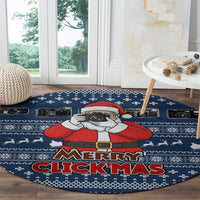 Merry Clickmas Christmas Round Carpet Xmas Holiday Patterns - Wonder Print Shop