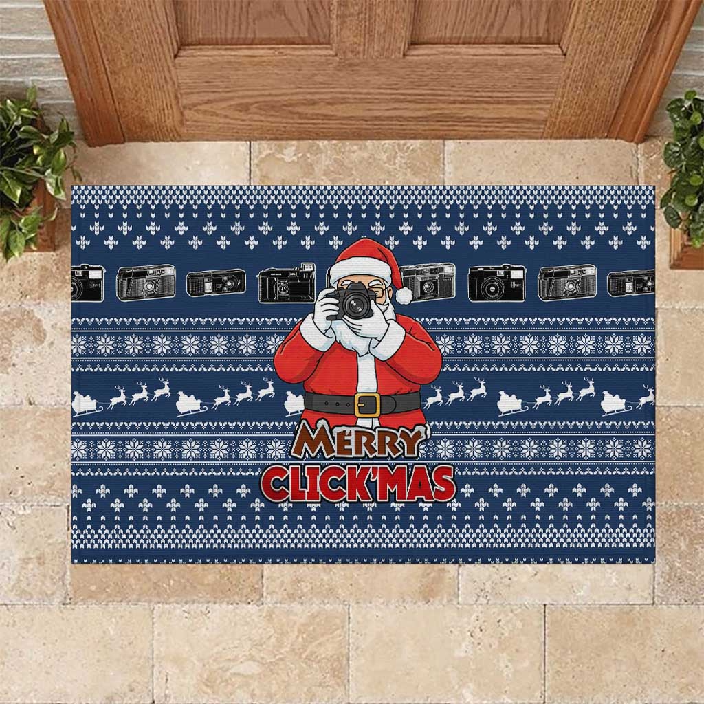 Merry Clickmas Christmas Rubber Doormat Xmas Holiday Patterns - Wonder Print Shop