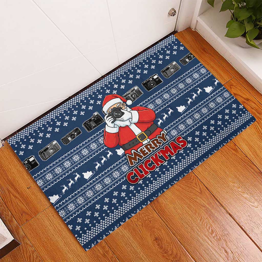 Merry Clickmas Christmas Rubber Doormat Xmas Holiday Patterns - Wonder Print Shop