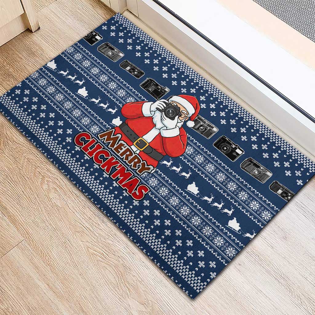 Merry Clickmas Christmas Rubber Doormat Xmas Holiday Patterns - Wonder Print Shop