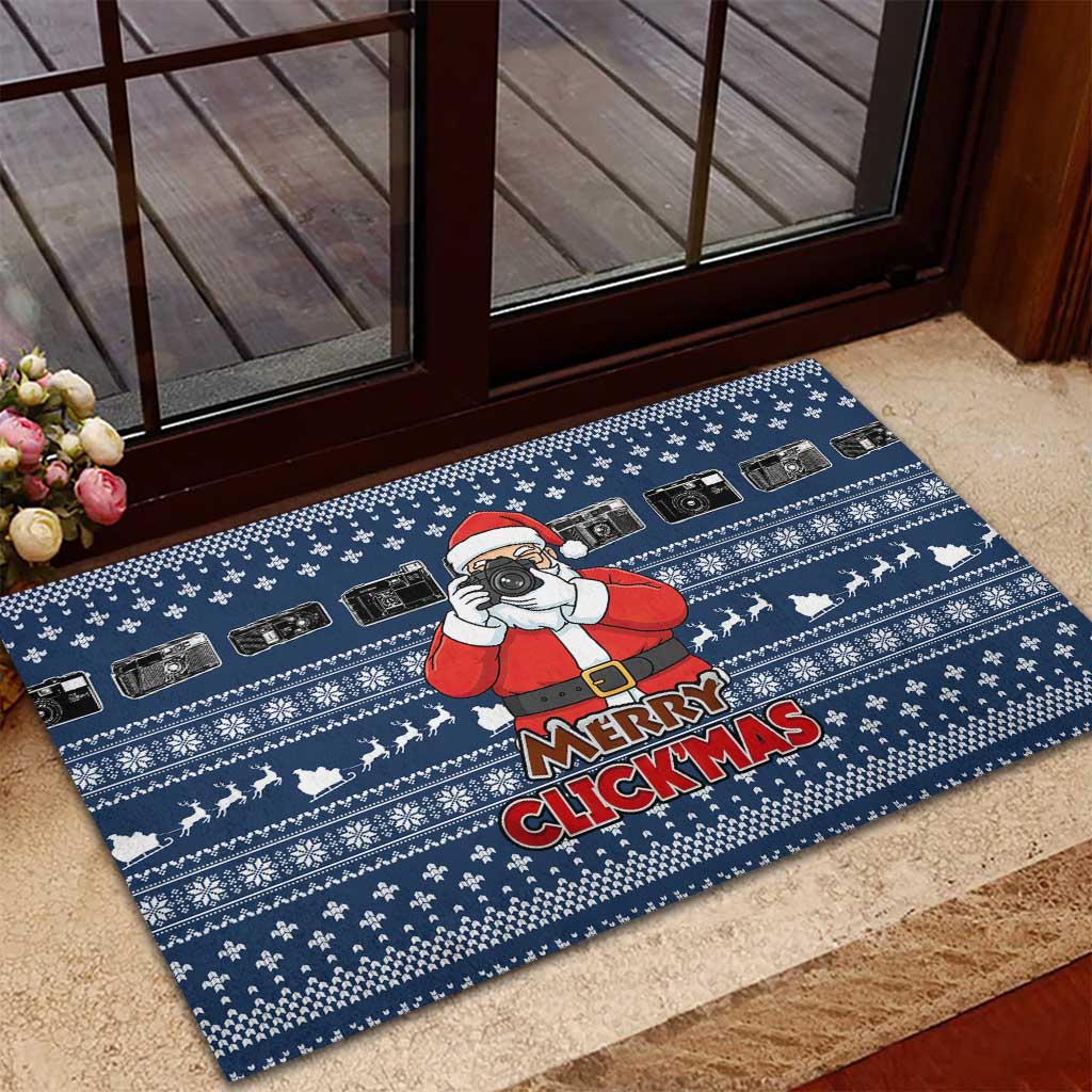 Merry Clickmas Christmas Rubber Doormat Xmas Holiday Patterns - Wonder Print Shop