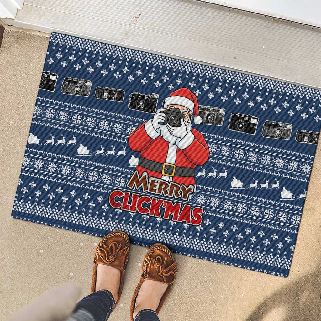 Merry Clickmas Christmas Rubber Doormat Xmas Holiday Patterns - Wonder Print Shop