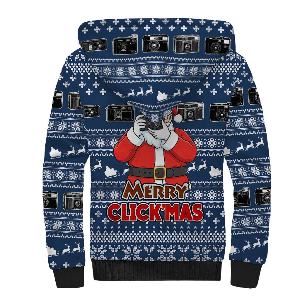 Merry Clickmas Christmas Sherpa Hoodie Xmas Holiday Patterns - Wonder Print Shop