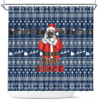 Merry Clickmas Christmas Shower Curtain Xmas Holiday Patterns - Wonder Print Shop