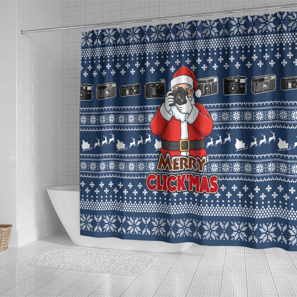 Merry Clickmas Christmas Shower Curtain Xmas Holiday Patterns - Wonder Print Shop