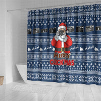 Merry Clickmas Christmas Shower Curtain Xmas Holiday Patterns - Wonder Print Shop