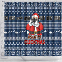 Merry Clickmas Christmas Shower Curtain Xmas Holiday Patterns - Wonder Print Shop
