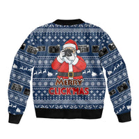 Merry Clickmas Christmas Sleeve Zip Bomber Jacket Xmas Holiday Patterns - Wonder Print Shop