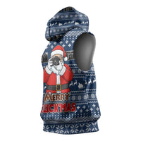 Merry Clickmas Christmas Sleeveless Hoodie Xmas Holiday Patterns - Wonder Print Shop