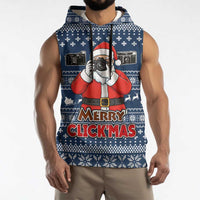 Merry Clickmas Christmas Sleeveless Hoodie Xmas Holiday Patterns - Wonder Print Shop