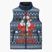 Merry Clickmas Christmas Sleeveless Puffer Jacket Xmas Holiday Patterns - Wonder Print Shop