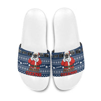 Merry Clickmas Christmas Slide Sandals Xmas Holiday Patterns - Wonder Print Shop