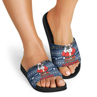 Merry Clickmas Christmas Slide Sandals Xmas Holiday Patterns - Wonder Print Shop