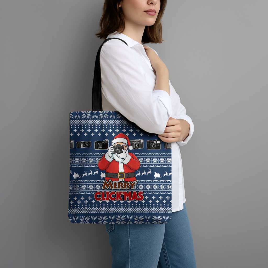 Merry Clickmas Christmas Tote Bag Xmas Holiday Patterns - Wonder Print Shop