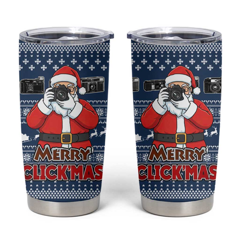 Merry Clickmas Christmas Tumbler Cup Xmas Holiday Patterns - Wonder Print Shop