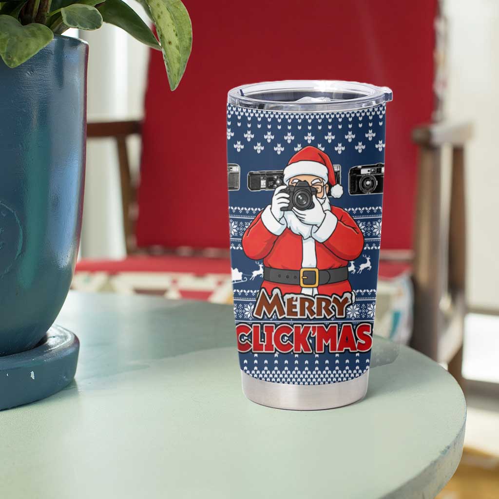 Merry Clickmas Christmas Tumbler Cup Xmas Holiday Patterns - Wonder Print Shop