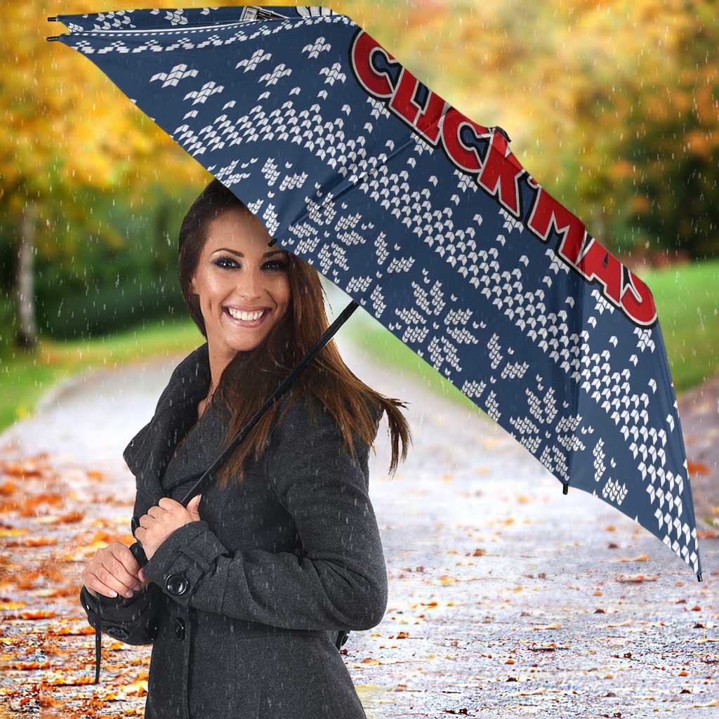 Merry Clickmas Christmas Umbrella Xmas Holiday Patterns - Wonder Print Shop