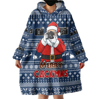Merry Clickmas Christmas Wearable Blanket Hoodie Xmas Holiday Patterns - Wonder Print Shop