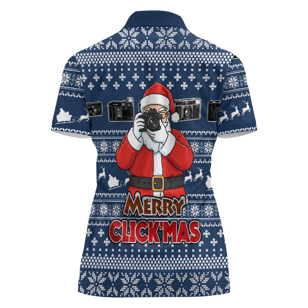 Merry Clickmas Christmas Women Polo Shirt Xmas Holiday Patterns - Wonder Print Shop