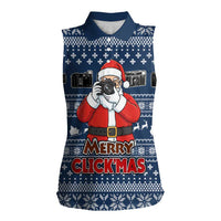 Merry Clickmas Christmas Women Sleeveless Polo Shirt Xmas Holiday Patterns - Wonder Print Shop