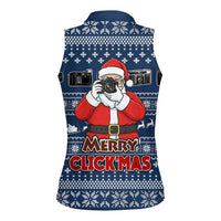 Merry Clickmas Christmas Women Sleeveless Polo Shirt Xmas Holiday Patterns - Wonder Print Shop