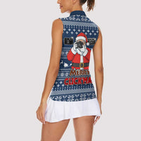 Merry Clickmas Christmas Women Sleeveless Polo Shirt Xmas Holiday Patterns - Wonder Print Shop