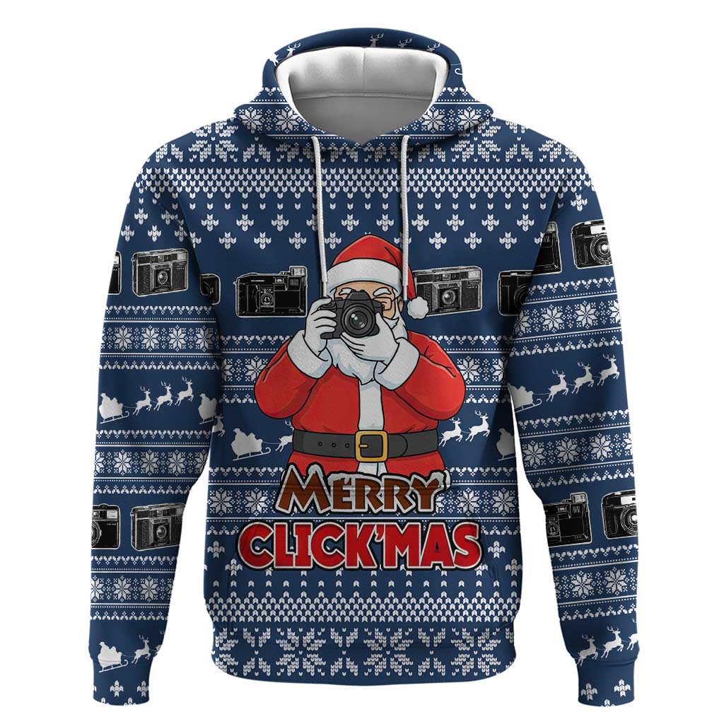 Merry Clickmas Christmas Zip Hoodie Xmas Holiday Patterns - Wonder Print Shop