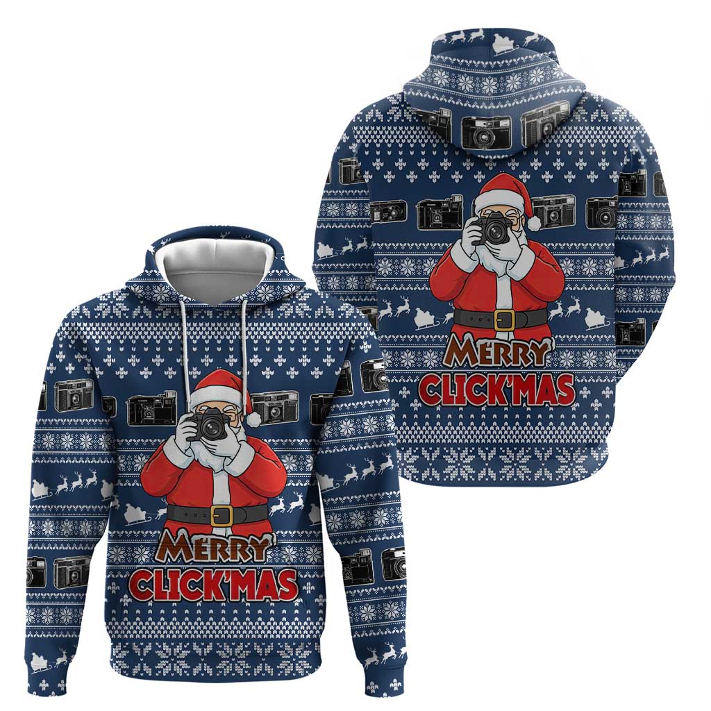Merry Clickmas Christmas Zip Hoodie Xmas Holiday Patterns - Wonder Print Shop