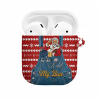 Ho Ho Hold My Beer Santa Christmas Design AirPods Case Xmas Holiday Patterns - Wonder Print Shop