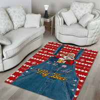 Ho Ho Hold My Beer Santa Christmas Design Area Rug Xmas Holiday Patterns - Wonder Print Shop