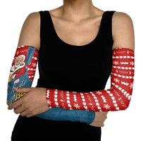 Ho Ho Hold My Beer Santa Christmas Design Arm Sleeves Xmas Holiday Patterns - Wonder Print Shop