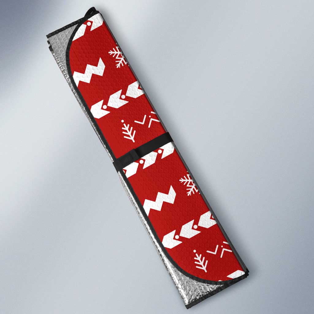 Ho Ho Hold My Beer Santa Christmas Design Auto Sun Shade Xmas Holiday Patterns - Wonder Print Shop