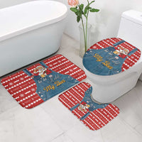Ho Ho Hold My Beer Santa Christmas Design Bathroom Set Xmas Holiday Patterns - Wonder Print Shop