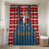 Ho Ho Hold My Beer Santa Christmas Design Bathroom Set Xmas Holiday Patterns - Wonder Print Shop