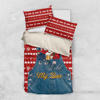 Ho Ho Hold My Beer Santa Christmas Design Bedding Set Xmas Holiday Patterns - Wonder Print Shop