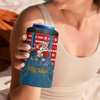 Ho Ho Hold My Beer Santa Christmas Design 4 in 1 Can Cooler Tumbler Xmas Holiday Patterns - Wonder Print Shop