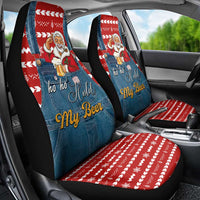 Ho Ho Hold My Beer Santa Christmas Design Car Seat Cover Xmas Holiday Patterns - Wonder Print Shop