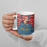 Ho Ho Hold My Beer Santa Christmas Design Ceramic Mug Xmas Holiday Patterns - Wonder Print Shop