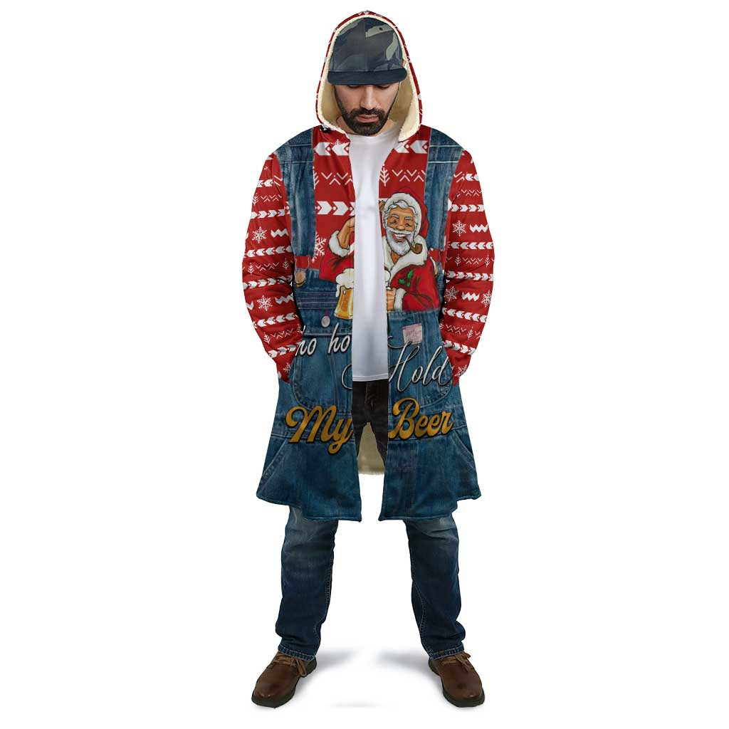 Ho Ho Hold My Beer Santa Christmas Design Cloak Xmas Holiday Patterns - Wonder Print Shop