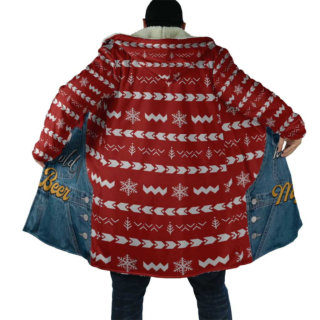 Ho Ho Hold My Beer Santa Christmas Design Cloak Xmas Holiday Patterns - Wonder Print Shop