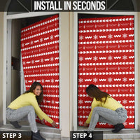 Ho Ho Hold My Beer Santa Christmas Design Door Cover Xmas Holiday Patterns - Wonder Print Shop