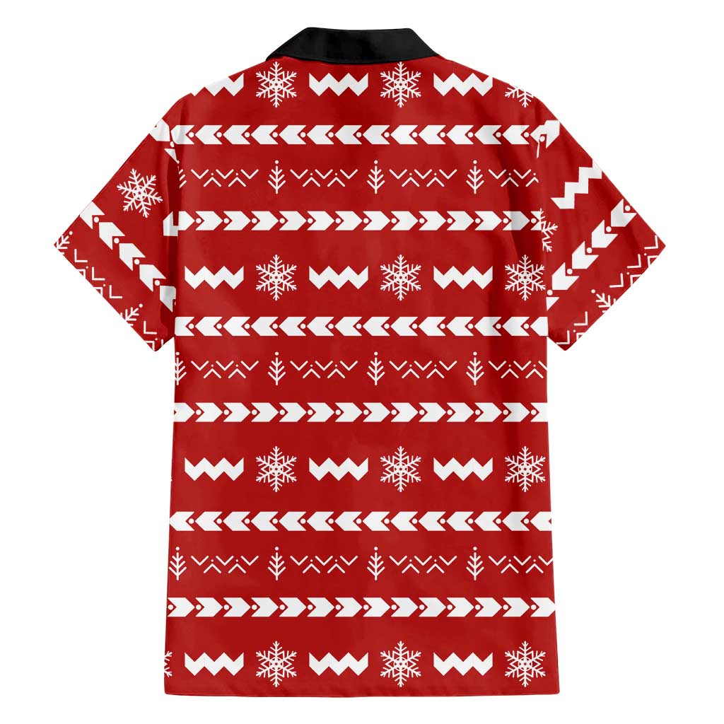 Ho Ho Hold My Beer Santa Christmas Design Family Matching Off The Shoulder Long Sleeve Dress and Hawaiian Shirt Xmas Holiday Patterns - Wonder Print Shop