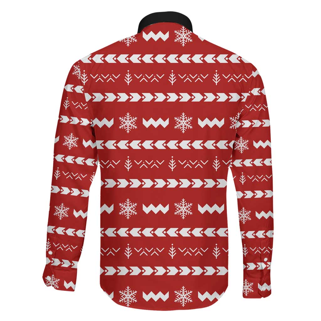 Ho Ho Hold My Beer Santa Christmas Design Family Matching Off The Shoulder Long Sleeve Dress and Hawaiian Shirt Xmas Holiday Patterns - Wonder Print Shop