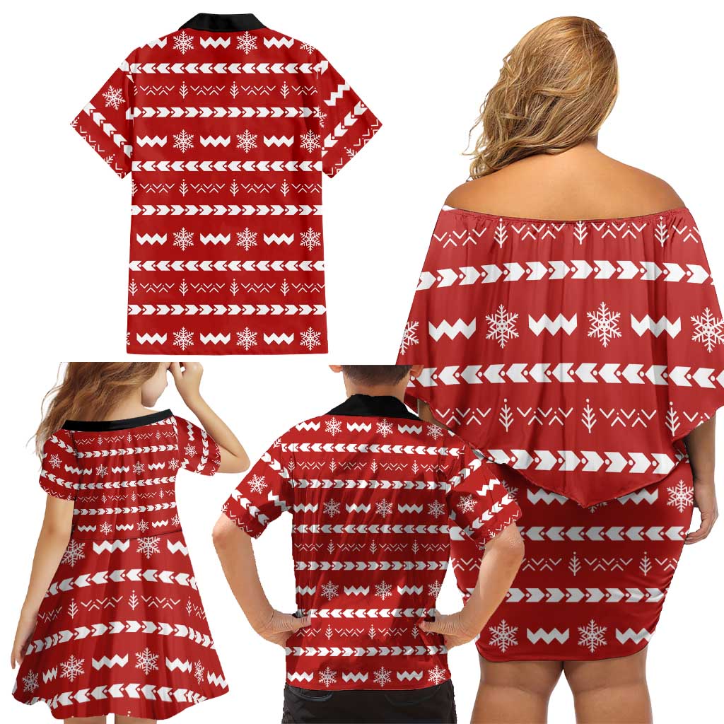 Ho Ho Hold My Beer Santa Christmas Design Family Matching Off Shoulder Short Dress and Hawaiian Shirt Xmas Holiday Patterns - Wonder Print Shop