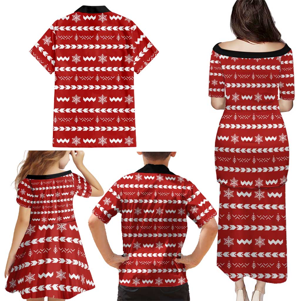 Ho Ho Hold My Beer Santa Christmas Design Family Matching Puletasi and Hawaiian Shirt Xmas Holiday Patterns - Wonder Print Shop