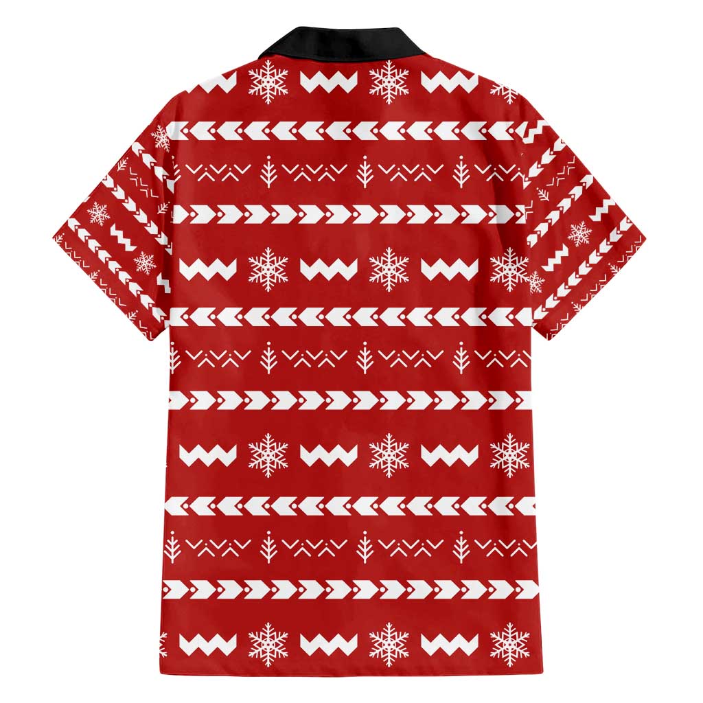 Ho Ho Hold My Beer Santa Christmas Design Hawaiian Shirt Xmas Holiday Patterns - Wonder Print Shop