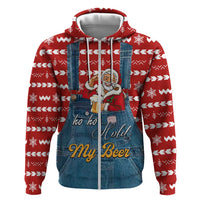 Ho Ho Hold My Beer Santa Christmas Design Hoodie Xmas Holiday Patterns - Wonder Print Shop