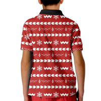 Ho Ho Hold My Beer Santa Christmas Design Kid Polo Shirt Xmas Holiday Patterns - Wonder Print Shop