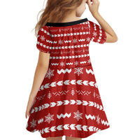 Ho Ho Hold My Beer Santa Christmas Design Kid Short Sleeve Dress Xmas Holiday Patterns - Wonder Print Shop